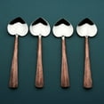 thumbnail image 3 of INOX ARTISANS Ridge Heart Coffee/Dessert Table Spoon 4 Pc. Set, 3 of 4