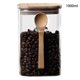 thumbnail image 2 of Tarro de almacenamiento de alimentos, contenedor de almacenamiento de dulces de vidrio, bote de granos con cuchara y tapa, 2 of 8