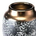 thumbnail image 2 of Stoneware Metal Vase Medium Metal & Black Ash, 2 of 2