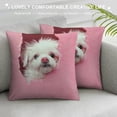 thumbnail image 3 of Orinice Dog Theme Decorative Throw Pillow Cover for Home Couch Living Room Bed Sofa Square 1PC Zipper Closure 12x12in, 3 of 5