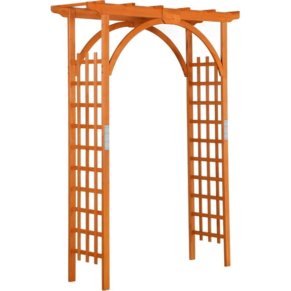 ZYPPP 85in Wooden Garden Trellis Horticulture Garden Arch Arbor for Climbing Planting Plant Stand in Garden Yard Outdoor, Brown