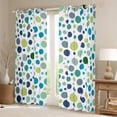 thumbnail image 2 of Manfei Geometric Circular Dot Black Out Curtains,Modern Geometric Art Curtains Pack of 2 (42x63 Each),Green Blue White Bedroom Curtains For Kids,Luxury Bedroom Decor, 2 of 6