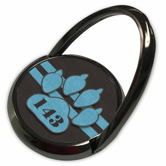 3dRose, I Love You in Text Message Acronym and Blue Pet Lovers Dog Paw, Phone Ring