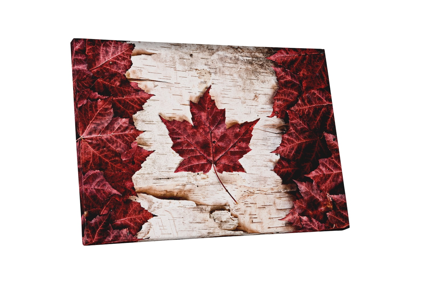 "Vintage Canada Flag" Gallery Wrapped Canvas Wall Art, 20" x 16