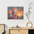 thumbnail image 6 of Susaid Meditating Cute Horse Pattern Canvas Wall Decor Poster Framed Artwork Decoration for Bedroom Home Office Ready to Hang,Horizontal, 6 of 6