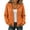 22#Orange, variant on Hooded Zip Up Cardigan for Women Cable Knit Sweater Long Sleeve Soft Warm Cozy Fall Winter Casual Comfortable Coat Pink L