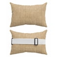 thumbnail image 2 of Pack of 4 Outdoor Lumbar Pillow Covers 12x20 Inch, Khaki Waterproof Throw Pillow Covers Set, Farmhouse Vintage Khaki Solid Color Modern Indoor&Outdoor Decorative Cushion Cases for Patio Porch Car, 2 of 7