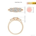 thumbnail image 4 of ANGARA Natural Cushion Frame Diamond Three Stone Ring in 14K Rose Gold for Women (Size-3mm| Color-I-J| Clarity-I1-I2) | April Birthstone, Anniversary, Jewelry Gift for Women | Natural Diamond Ring, 4 of 8