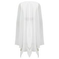 thumbnail image 6 of Sxiwei Womens Ancient Greek Cosplay Costume Toga Dress Chiffon Long Cape Sleeve Tunic Dress White M, 6 of 7