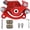 Red, variant on Chasenew Front Disc Brake Caliper with Brake Pads Compatible with SYX Moto 50cc Dirt Bike SSR X-Pro Mototec Coolster Apollo 47cc 49cc 2 Stroke Engine Pocket Bike Mini ATV Quad 4 Wheeler Go Kart Parts