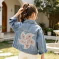 thumbnail image 6 of Edvintorg Toddler Denim Jacket Retro Casual Long Sleeve Button Coat Fall Winter School Kids Jean Jacket Children's Outerwear with Pocket, 6 of 9