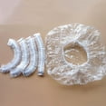 thumbnail image 2 of 100pcs/Lot Shower Cap Women Men Plastic Hat Bath Disposable Caps For Spa Hair, 2 of 5