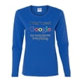 thumbnail image 2 of I Don't Need Google My Mom Knows Everything Womens Graphic Long Sleeve T-Shirt, Royal, X-Large, 2 of 3