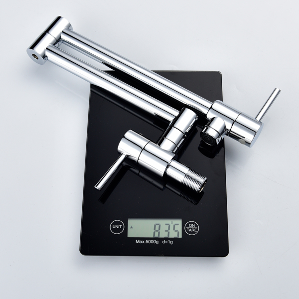 Buy Pot Filler Faucet Wall Mount Matte Black Folding Stretchable Brass