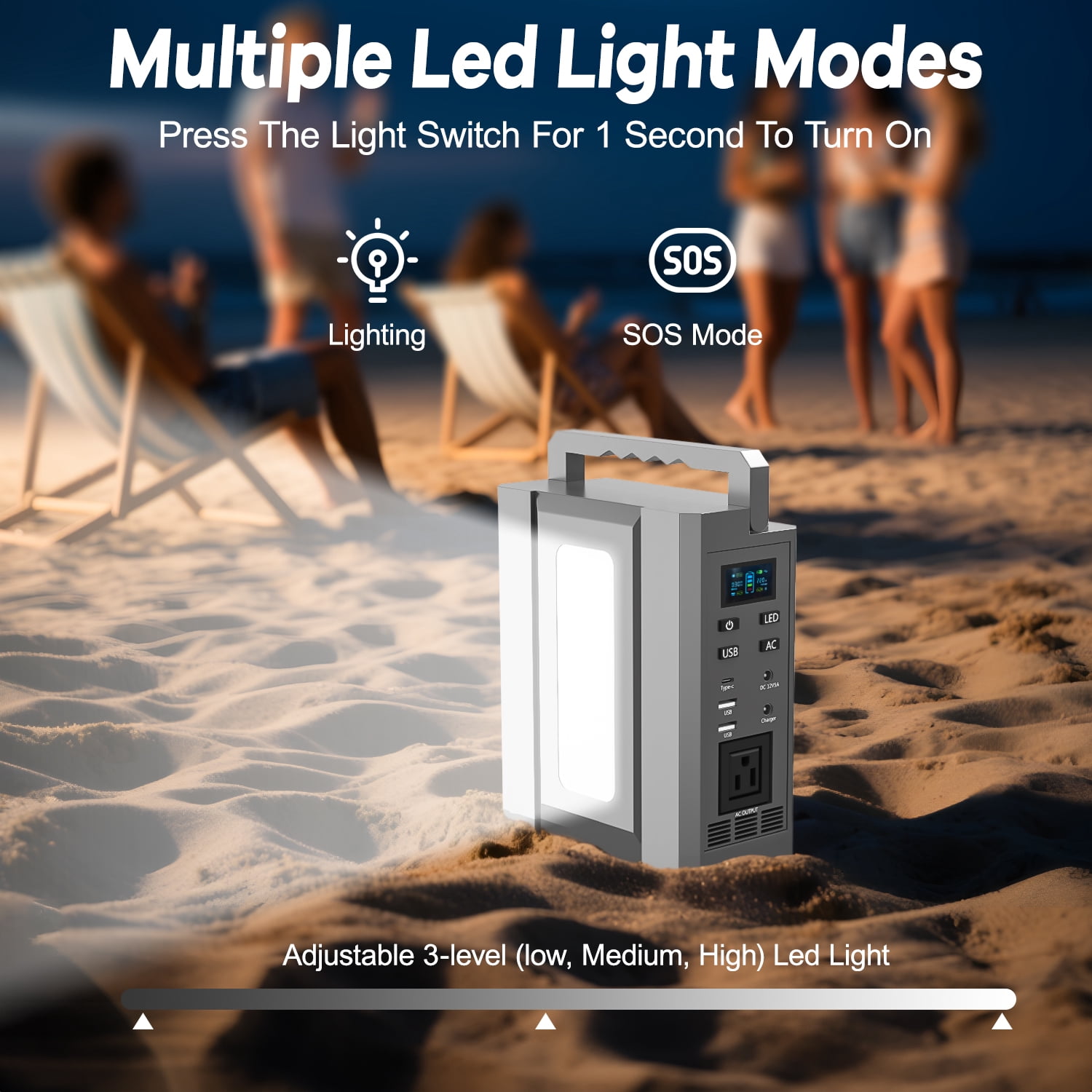 UNTIMATY 300W Portable Power Station 296Wh 81000mAH Outdoor Solar Powered Generator Quick Charge 110V AC DC Ports Emergency Lithium Battery