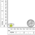 thumbnail image 6 of Gem Stone King 925 Silver and 10K Yellow Gold Yellow Lemon Quartz and White Moissanite and Lab Grown Diamond Engagement Ring for Women | 2.71 Cttw | Oval 9X7MM | Birthstone | Size 7, 6 of 7