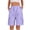Purple 2, variant on Cargo Shorts Women Ladies Bermuda Shorts Baggy Short Cargo Pants with Multiple Pockets Summer Pants Drawstring Elasticated Waist Half Pants for Outdoor Hiking Work Travel Golf