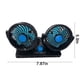 thumbnail image 3 of Ventilador de doble cabeza • Ajustable de 2 velocidades • Rotación de 360° • Ventilador negro en el salpicadero de 7,87x5,9 pulgadas para refrigeración y circulación de aire, 3 of 7