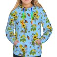 thumbnail image 3 of KLL Sunflowers And Bees for Womens Pullover Hoodie with Pocket Hooded Long Sleeve Shirts Sweatshirt for Women-Large, 3 of 7