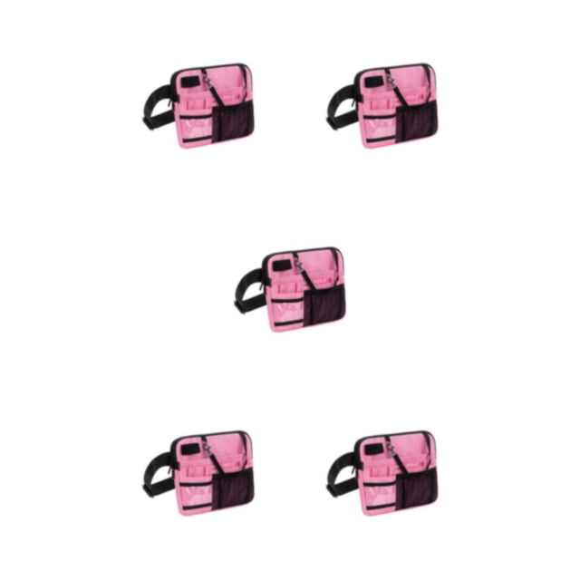 maskred Cloth Practical Nurse Tool Belt Tape Bracket For Easy Access To Tools Oxford Fabric Is pink 5Set