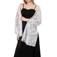 thumbnail image 5 of Fgnfyis Elegant Women's Lace Shawl Wrap Versatile Fashion Accessory For Casual Wear And All Season Stylish Cover Up White One Size, 5 of 7