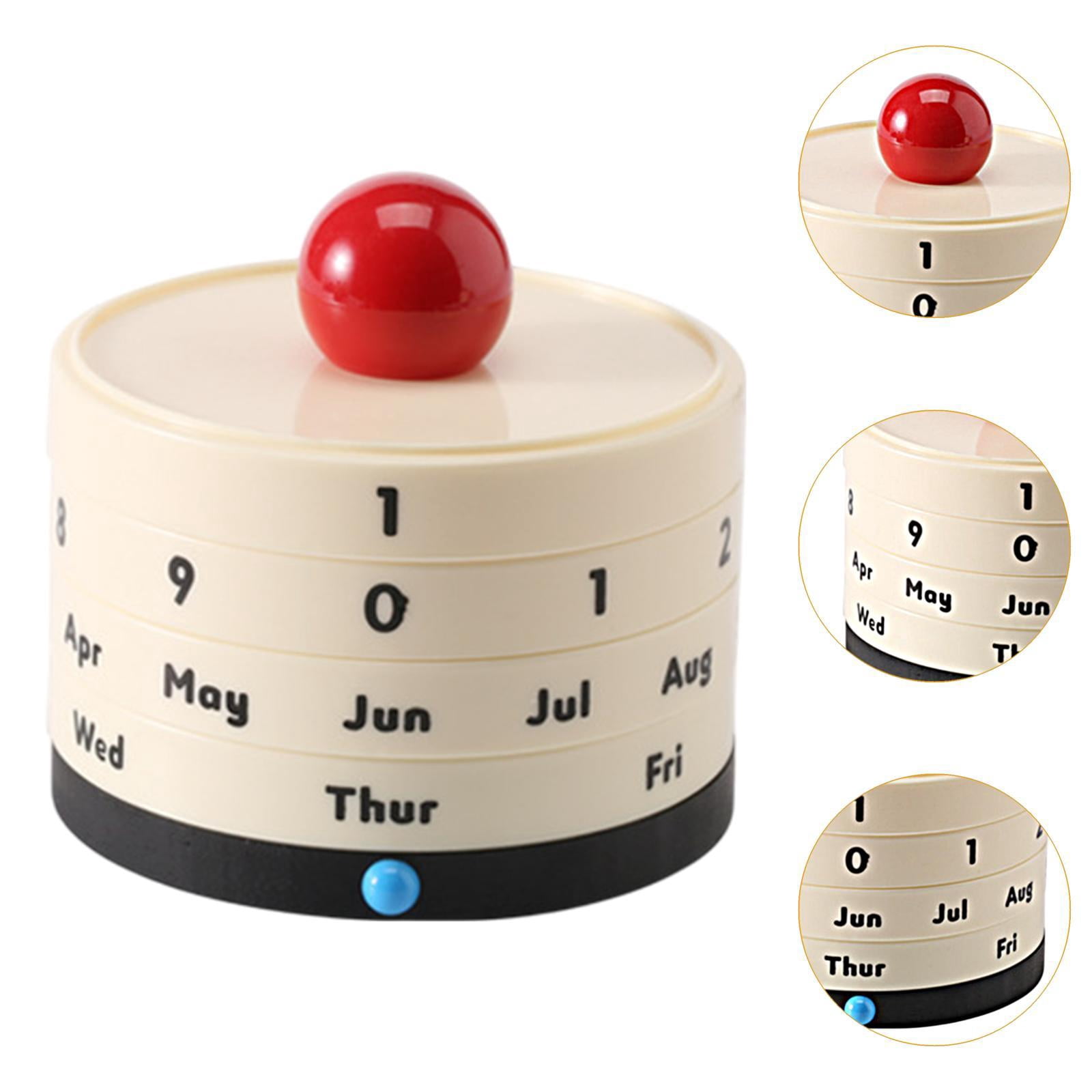 Zxpjkyu Desk Calendar Perpetual Calendar Desktop Accessory Small Cute Decoration Modern beige