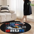thumbnail image 6 of USA 250th Anniversary Patriotic Round Area Rug Non-Slip Decorative Carpet for Independence Day, Living Room, Bedroom, Playroom, 6 of 7