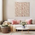 thumbnail image 5 of Brown Flowers Wall Art Painting on Canvas, Vintage Farmhouse Floral Leaves Vines Canvas Art Home Prints Wall Art Framed Modern Artwork for Living Room Bedroom Wall Decor 16x16in, 5 of 9