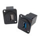 thumbnail image 4 of Toma de luz USB tipo D, Conector de Metal hembra a hembra, USB 3,0, 2,0, montaje en panel LED HDMI, 4 of 4