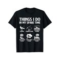 thumbnail image 1 of Camiseta de manga corta 100 % algodón para amantes de la pesca: "Mi tiempo libre, totalmente inmerso en la pesca". Para hombre y mujer, informal, transpirable., 1 of 6