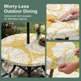 thumbnail image 5 of Round Outdoor Tablecloth with Umbrella Hole and Zipper, Vintage Shell Yellow Tablecloth with Elastic Waterproof, Summer Ocean Coastal Patio Table Covers for 31" - 35" Picnic Pool Tables, 5 of 9