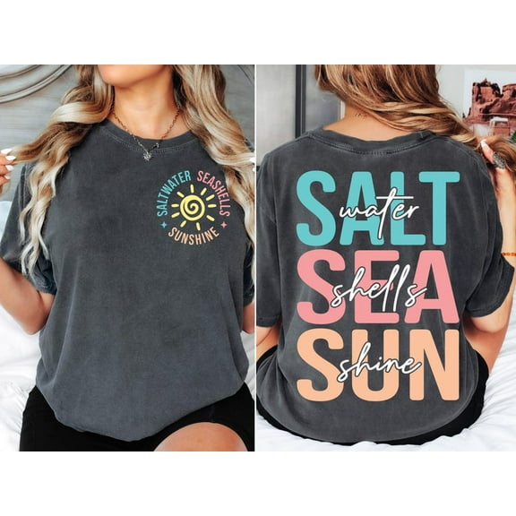 Saltwater Seashells Sunshine T-shirt, Vacation T-shirt, Summer Shirt, Hello Summer T-shirt, Beach T-shirt, Summer Shirt T-shirt