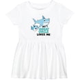 thumbnail image 3 of Inktastic My Great Uncle Loves Me with Cute Sharks Girls Baby Dress, 3 of 5