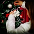 thumbnail image 6 of Glittering Snowflake Ornament Set for Festive Christmas Tree Hanging Decorations and Seasonal Holiday Party Home Decorative with Design, 6 of 7
