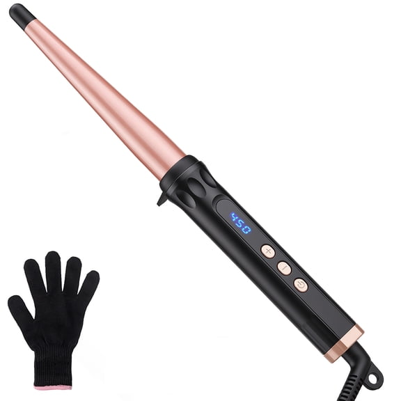 Hair Curler Ceramic Curling Iron Professional Curling Hair Tools 1-1/2 Inch Cone Electric Curling Wand Roller Fast Heat Curlers