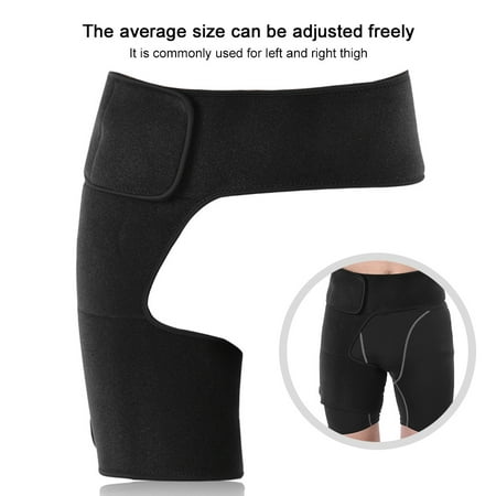 Ejoyous Adjustable Thigh Support, Hip Support,Breathable Unisex Hip Thigh Support Brace Muscle Strain Prevention Belt Sports