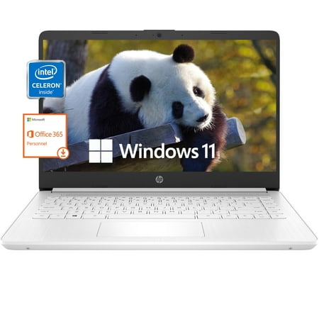HP 14" Laptop for Student and Business, Ultral Light Laptops, Intel Celeron N4120(Quad-Core),8GB RAM,320GB Storage(64GB eMMC+256GB Micro SD),1-Year Office 365,Windows 11 S,Snowflake White