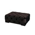 thumbnail image 4 of American Home Classic Jasper 17" Rectangular Velvet Ottoman in Chocolate, 4 of 4