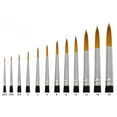 thumbnail image 6 of Trekell Golden Taklon Complete Cat's Tongue Brush Set - Long Handle, 6 of 11