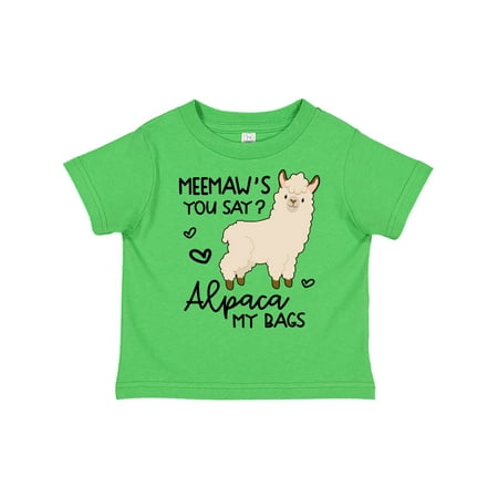 

Inktastic Meemaw s You Say Alpaca My Bags Gift Toddler Boy or Toddler Girl T-Shirt