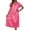 F-271Watermelon Red, variant on ZHOGXU Summer Dresses For Women Short Sleeve Round Neck Solid Color Midi Length Loose Fit Nightdress For Everyday Wear,Hot Pink,One Size