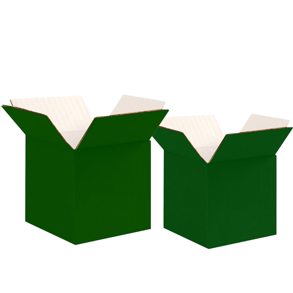 Ucanpack 1/8” Thick Corrugated Shipping Box 25 Pcs, Made In Usa- Boxes For Packaging Moving, Green 7x7x7" Small Moving Boxes, Packaging Box For Small Business