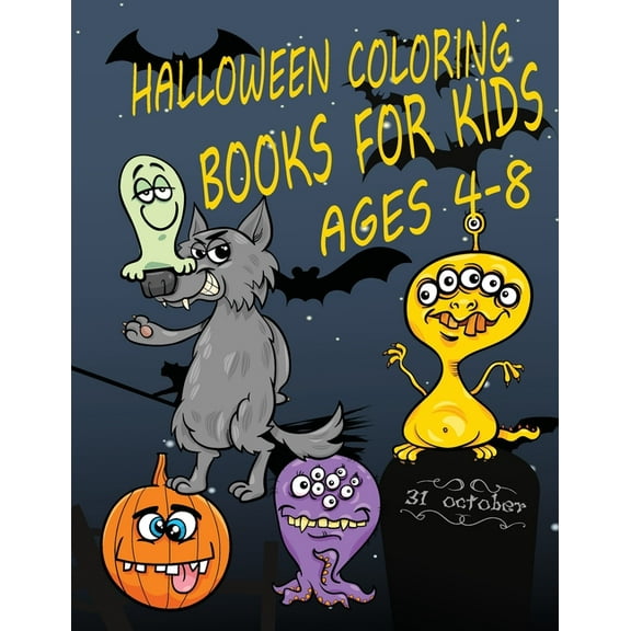Halloween Coloring Books for Kids Ages 4-8: Halloween Coloring Gift Book for Kids (Paperback)