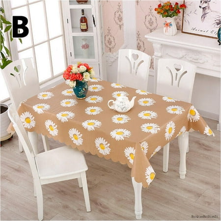 

Waterproof Wipe Clean Plastic PVC Tablecloth Protector Dining Table Cover 6Sizes