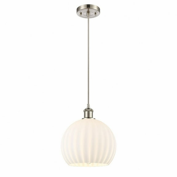 Innovations Lighting - White Venetian - 1 Light Cord Hung Mini Pendant In Modern
