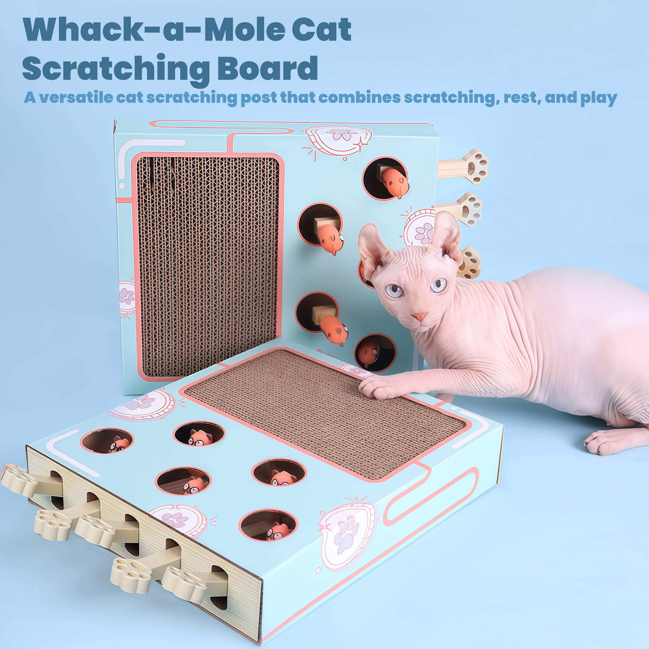 interactive Cat Toy with Cardboard Material for Fun Scratching and Play