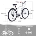 thumbnail image 6 of 26-Inch Comfort-Focused Beach Cruiser Bike for Women/Men/Seniors - 7-Speed Steel Frame City Commuter Hybrid with Stable Handling & Easy Assembly, 6 of 6