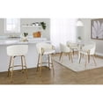 thumbnail image 2 of Silver Orchid  Battista 26" Fixed-Height Gold Counter Stool with Round Gold Footrest (Set of 2) White Faux Leather Faux Leather Faux Leather, 2 of 5
