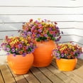 thumbnail image 4 of Artificial Fake Fall Plants Flowers for Outdoor Outside Decoration,12 Bundles Faux Silk Colorful Daisy UV Resistant Look Real No Fade for Front Door Porch Patio Yard Balcony Autumn Decor, 4 of 7