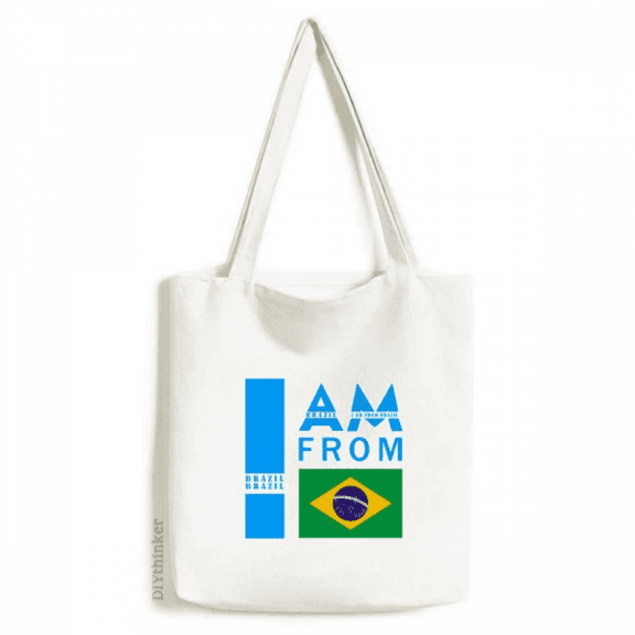 I Am From Brazil Tote Canvas Bag Shopping Satchel Casual Handbag